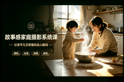 【我要学摄影】之故事感家庭摄影系统课程
