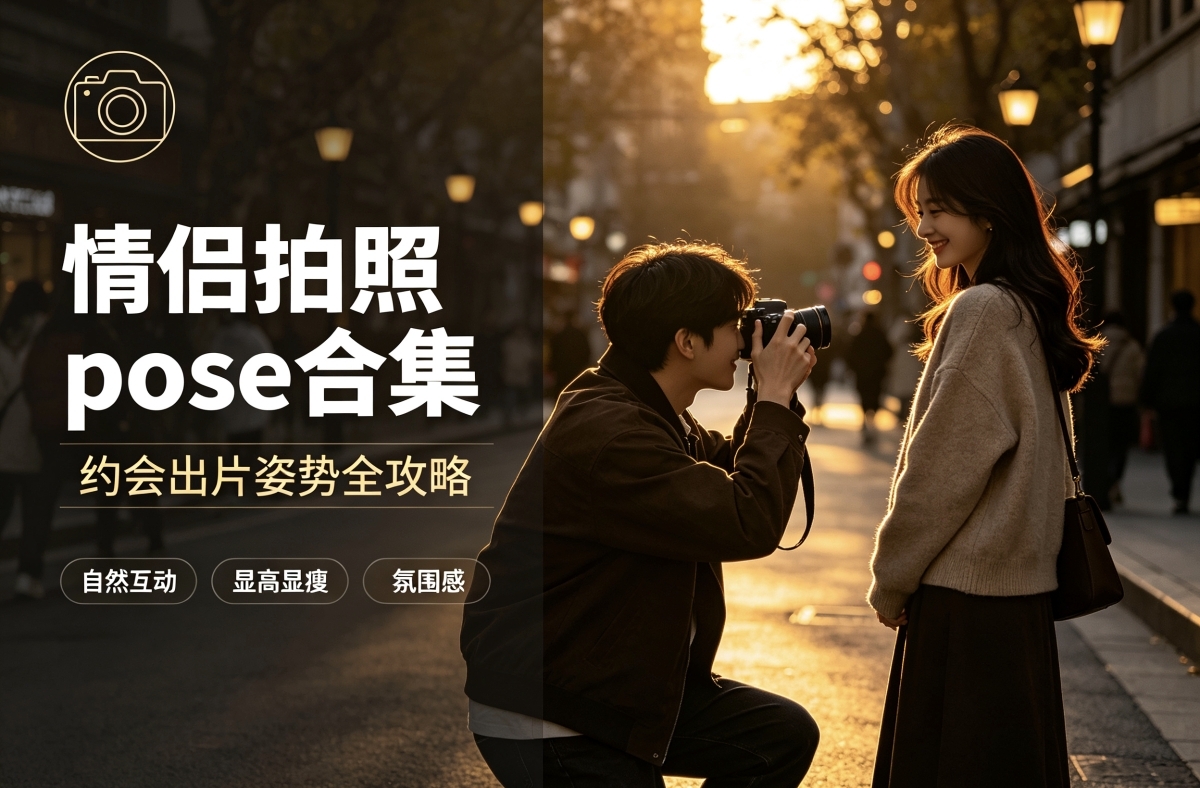 情侣拍照动作美姿摄影视频课程从0到1【画质高清有素材】